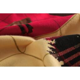 Flannelette Tartan Stag Duvet Cover Set Set - Red / Single - thumbnail 4