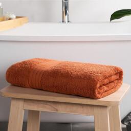 Pack of Cotton Bath Sheet Towels - Burnt Orange / 150cm / 1 - thumbnail 5