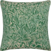 Grantley Jacquard Piped Cushion - Emerald / Feather