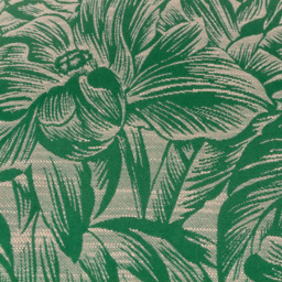 Grantley Jacquard Piped Cushion - Emerald / Feather - thumbnail 4