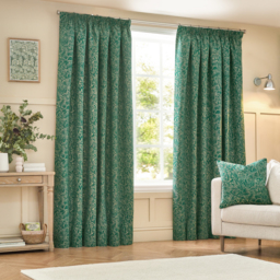 Grantley Jacquard Piped Cushion - Emerald / Feather - thumbnail 2