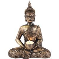 Thai Buddha Tealight Holder - Bronze