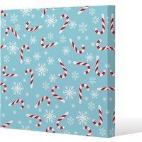 Candy Canes And Snowflakes Gallery Canvas - Blue / 46cm