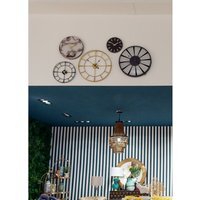Vitus 30.5cm Dia Black and Gold Wall Clock - Black