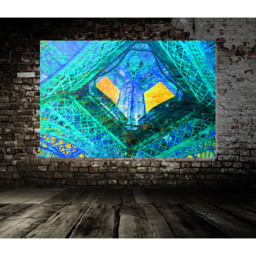 French Looking up Art Print on Canvas - Blue / 92cm - thumbnail 2