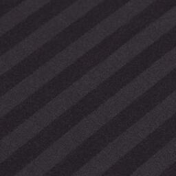 330 Thread Count Egyptian Cotton Flat Sheet with Satin Stripes - Black / Superking - thumbnail 4