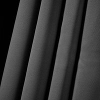 Plain Blackout Thermal Eyelet Curtains  - Grey / 182cm / 167cm / 38cm - thumbnail 1