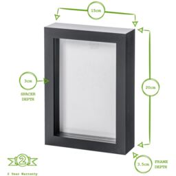 "5x7"" 3D Box Photo Frame - Brown" - thumbnail 4