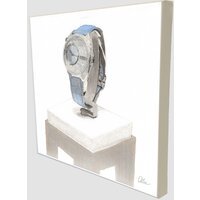 "Fashion ""Crystal Watch"" Art Print Wrapped on Canvas - White / 61cm"