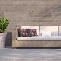 Tropical Leaves And Plants On Dark Background Outdoor Cushion - Red / 60cm - thumbnail 1