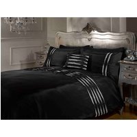 Crystal Polycotton Duvet Set With Pillowcase - Black / Single