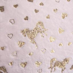 Metallic Hearts Fleece Duvet Set - Pink / Double - thumbnail 4