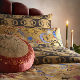 Ethereal Star Reversible Duvet Cover Set - Gold Dust / Double - thumbnail 2