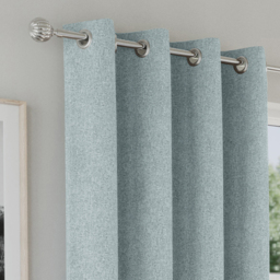 Austin Blue Blackout Eyelet Curtains - Blue / 168cm / 117cm - thumbnail 4