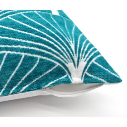 Luxury Chenille Pattern Cushion - Teal - thumbnail 2