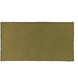 Jaye Cotton Velvet Filled Bedspread - Moss - thumbnail 2