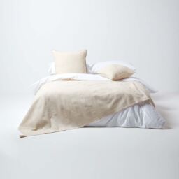 Homescapes Cotton Rajput Ribbed Cushion Cover - Natural / 60cm - thumbnail 2