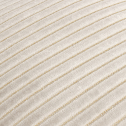 Savoy Stripe Cut Velvet Cushion - Oyster / Polyester - thumbnail 4