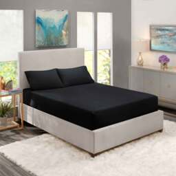 Premium Quality Waterproof Fitted Sheet  - black / King - thumbnail 2