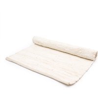 Medium Indian Handloom Cotton Rug Creamm Soft Durable - Cream