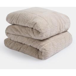 Teddy Fleece Weighted Blanket Throw - Natural / 150cm - thumbnail 4