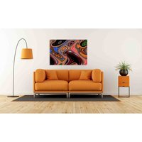 Psychedelic - Wrapped Canvas Graphic Art - Orange / 31cm / 41cm - thumbnail 1