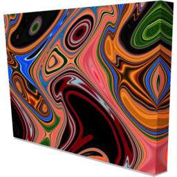 Psychedelic - Wrapped Canvas Graphic Art - Orange / 31cm / 41cm - thumbnail 2