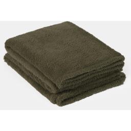 Soft Plain Teddy Fleece Throw - Woodland Green / 240cm - thumbnail 4