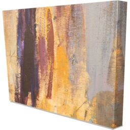 Wooden Board - Wrapped Canvas Graphic Art Print - Yellow / 101cm / 152cm - thumbnail 2