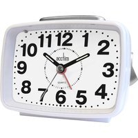 Titan 2 Non-Ticking Alarm Clock White - White