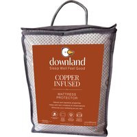 Downland Copper Infused Mattress Protector - White / Double