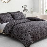 Pamposh Premium Brushed Microfiber Duvet Cover Set - Black / Single / Duvet Cover Set (1 x Duvet Cover + 2 x Pillowcase)