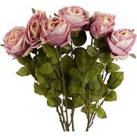 Bunch of Artificial Natural Look Rose Flowers - Light Pink Rose