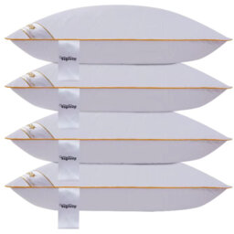 Luxury Goose Feather and Down Pillow - White / 4 - thumbnail 4