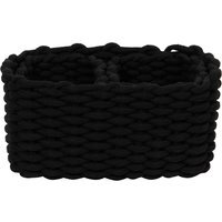 Pack of 3 Rope Storage Baskets  - Black - thumbnail 1