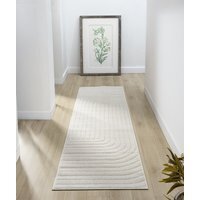 Aya Living Room Area Rug - Arches Pattern Wabi Sabi Cream Rug - Cream / 220cm - image 1