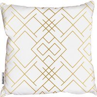 Geometric with rhombus and nodes Cushion - gold / 60cm