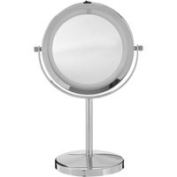 Clara Chrome LED Table Mirror - Silver