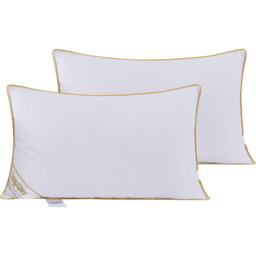 Grey Shredded Supersoft Goose Feather and Down Pillows - Grey / 4 - thumbnail 3