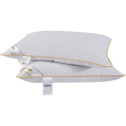 Grey Shredded Supersoft Goose Feather and Down Pillows - Grey / 4 - thumbnail 5