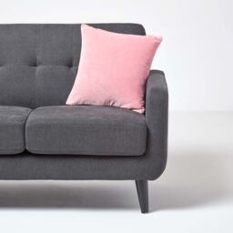 Homescapes Velvet Cushion Cover - Pink / 40cm / 2 - thumbnail 2