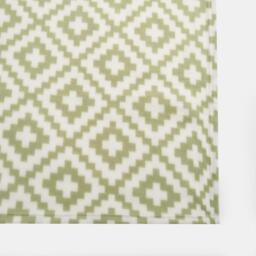 Geo Grid Fleece Throw - Sage - thumbnail 4