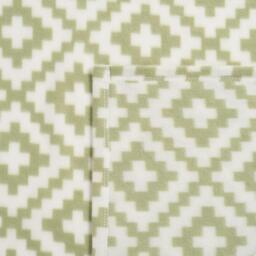 Geo Grid Fleece Throw - Sage - thumbnail 5