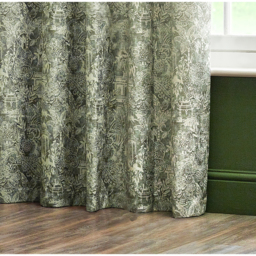 Set of 2 Bengal Chenille Eyelet Curtains - Sage / 229cm - thumbnail 5