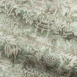 Set of 2 Bengal Chenille Eyelet Curtains - Sage / 229cm - thumbnail 3