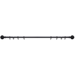 19 mm Extendable Metal Curtain Poles Rods - Gun Metal / 120cm - thumbnail 4