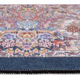 Purple Mandala Washable Rug - Navy Blue Red / 80cm x 150cm (Small) - thumbnail 4
