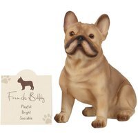 French Bulldog Resin Ornament Playful and Sociable - Brown