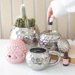 Retro Disco Ball Flower Vase - Silver - thumbnail 3