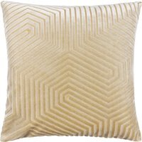 Evoke Cut Velvet Cushion - Ivory / 55cm / Feather - image 1